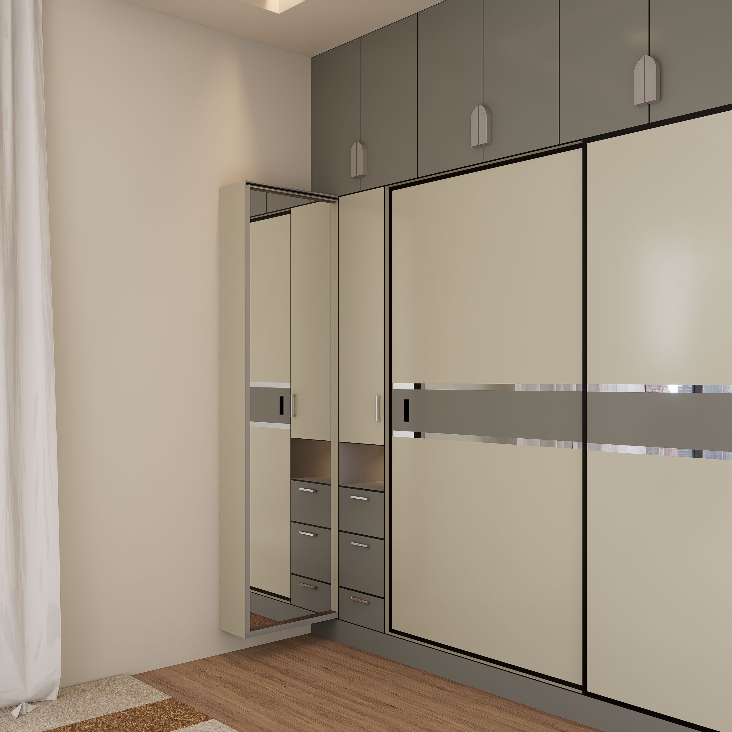 Wardrobe design by Baroda Interiors